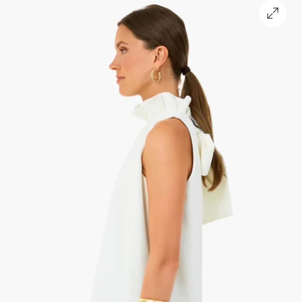 Tuckernuck Ivory Ruffle Neck Blouse - Picture 5 of 16